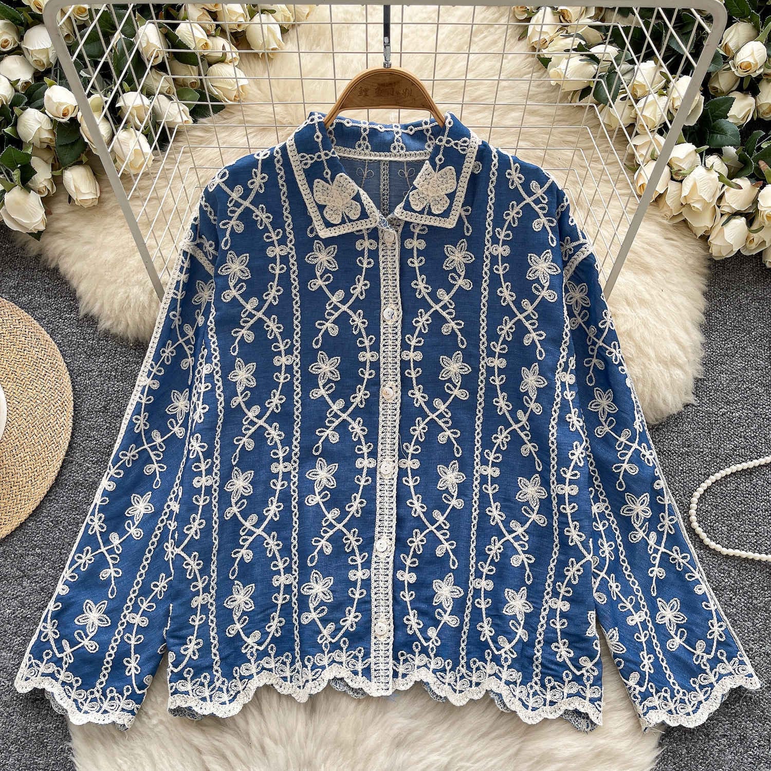 Tracy Luxury Embroidery Shirt