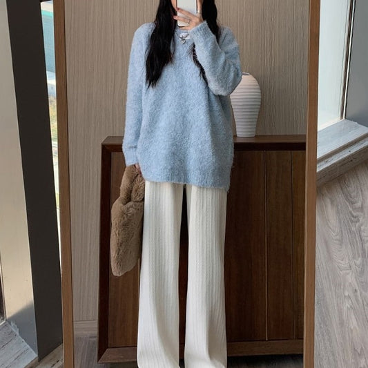 Addison Fleece Wide-leg Pants