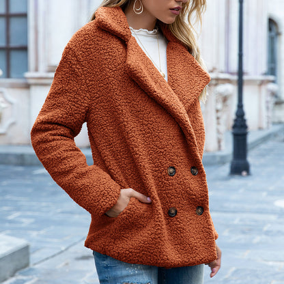 Sabina Lapel Fluffy Coat