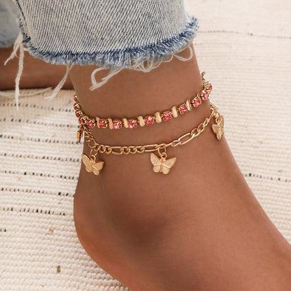 Butterfly tassel Anklet