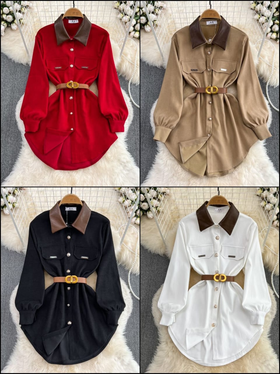 Amelia luxury shirts (with free belt)