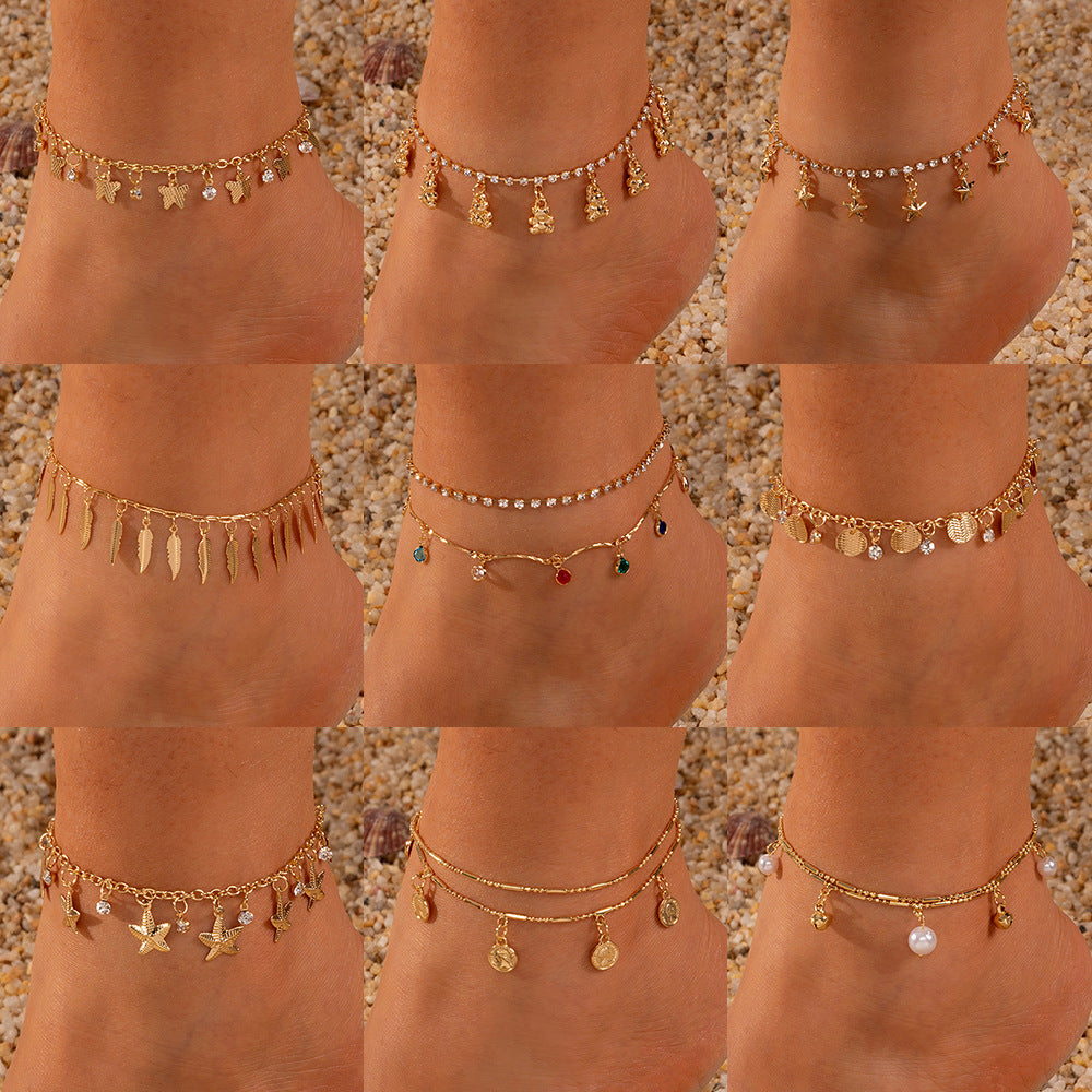 Shell Leaf Anklet
