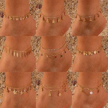 Shell Leaf Anklet