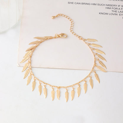 Shell Leaf Anklet