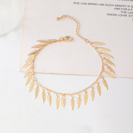 Shell Leaf Anklet