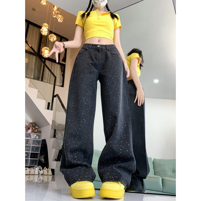 Tira Straight Wide Leg Jeans