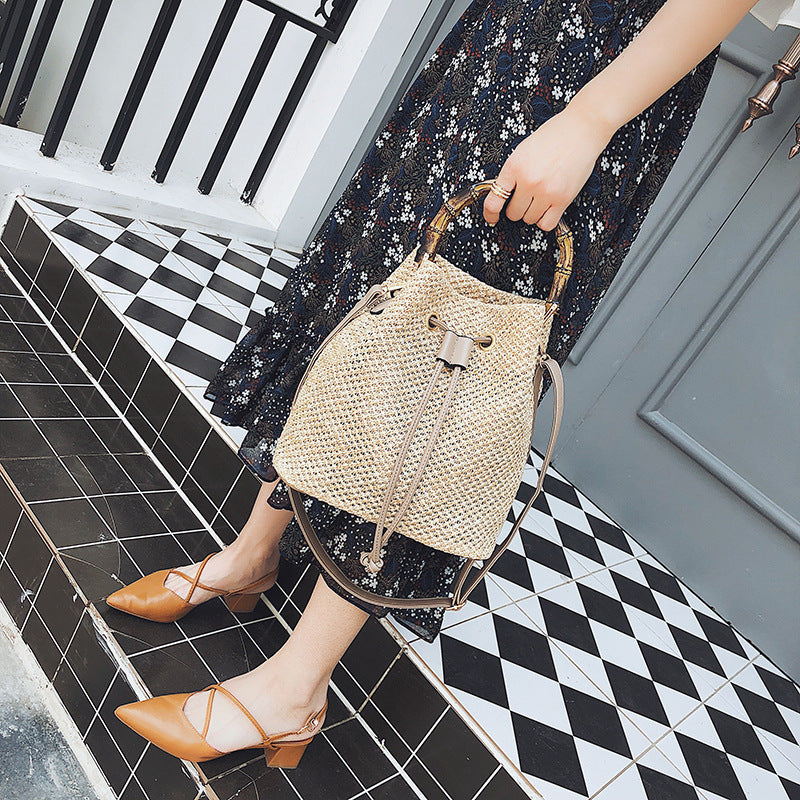 Piper Bamboo bucket bag