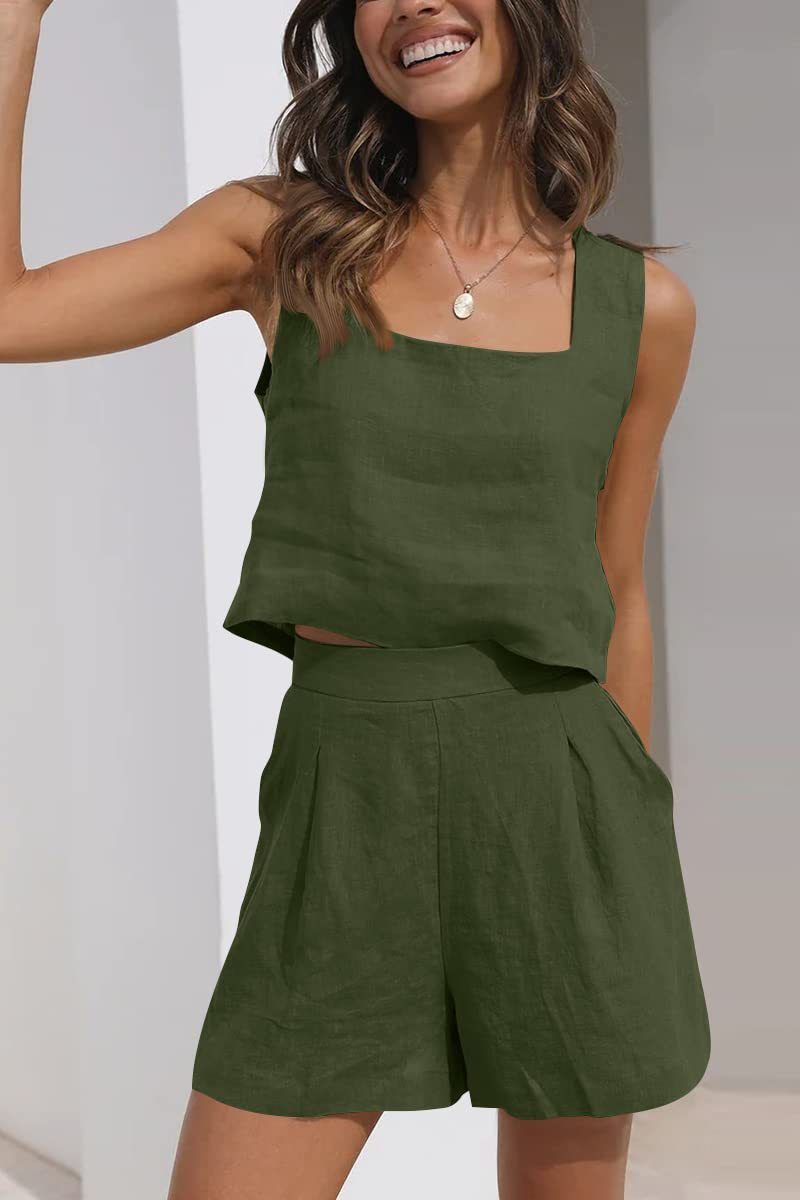 Lila Square Neck Co-ord