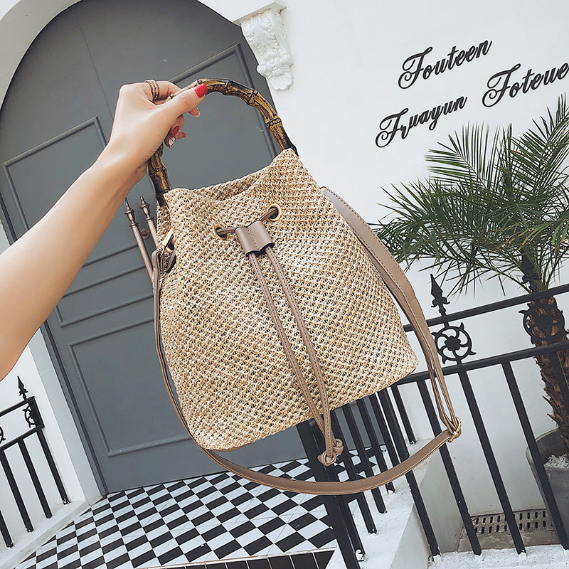 Piper Bamboo bucket bag