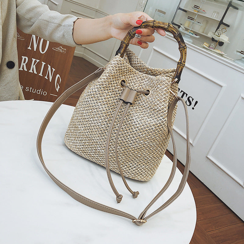 Piper Bamboo bucket bag