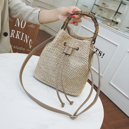 Piper Bamboo bucket bag
