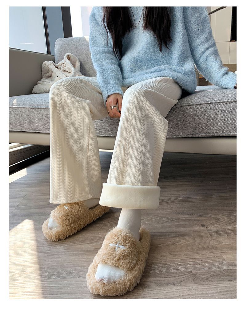 Addison Fleece Wide-leg Pants