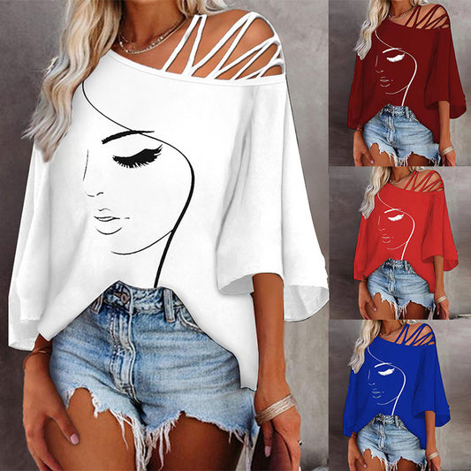 Strappy Face Art Tee