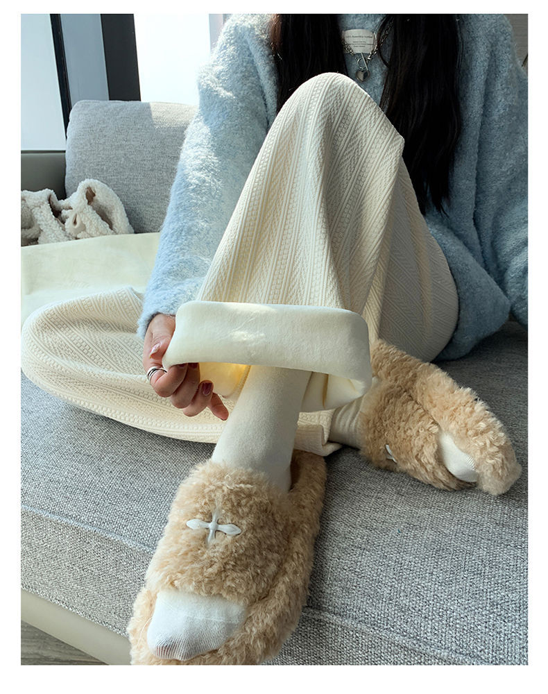 Addison Fleece Wide-leg Pants