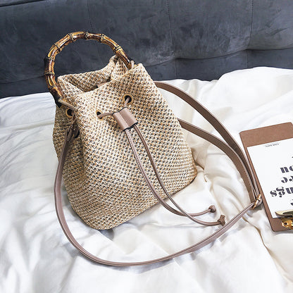 Piper Bamboo bucket bag