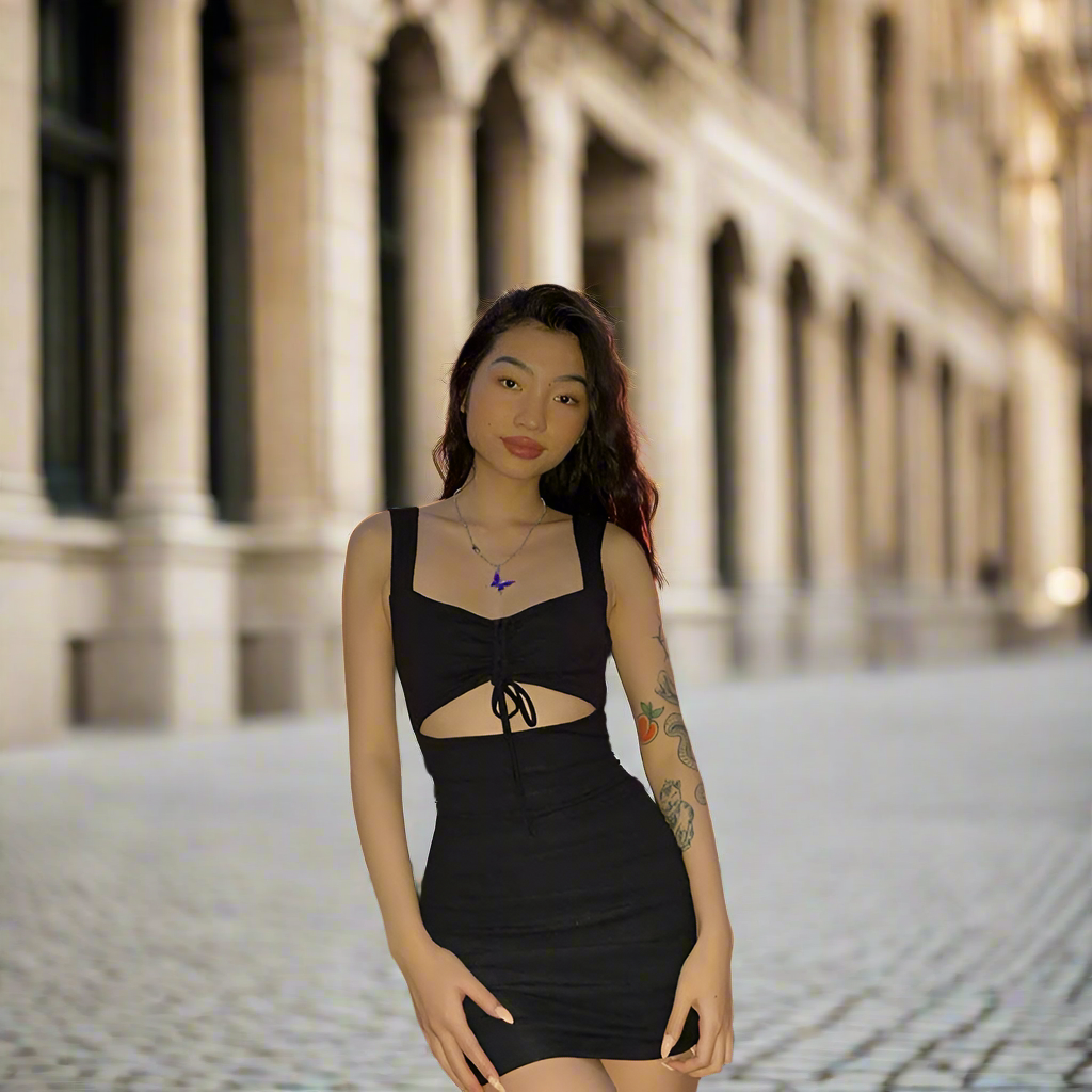 Obsidian Nights Cutout Dress