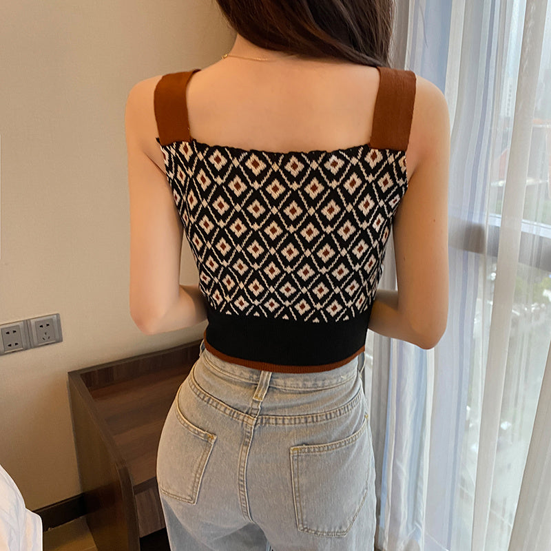 Clavicle Sling Camisole Sweater