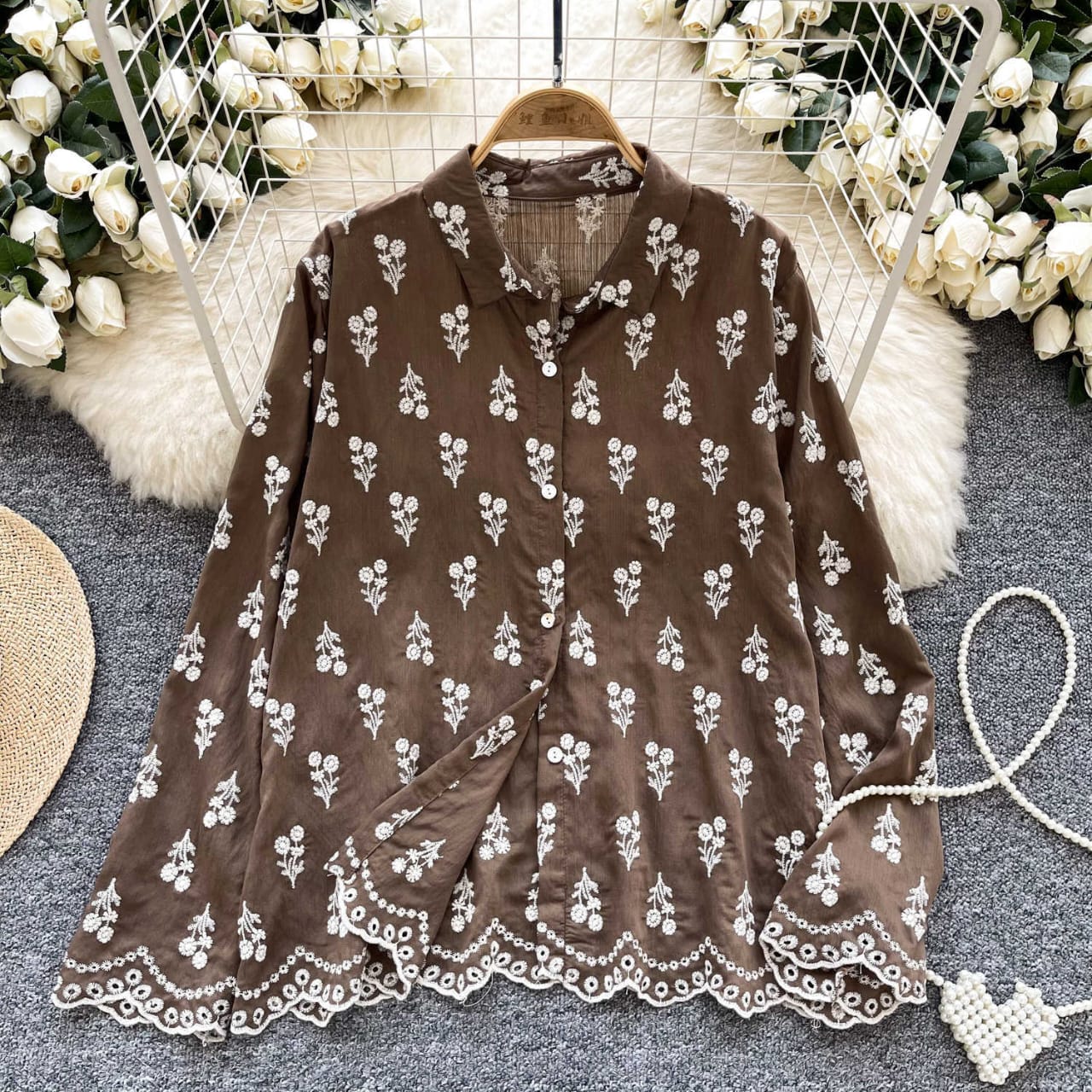 Sunflower Embroidery Shirt 🌻