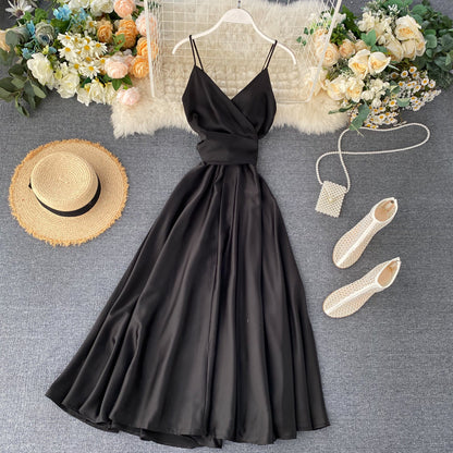 Elise Scheming Halter Lace-up Waist Dress