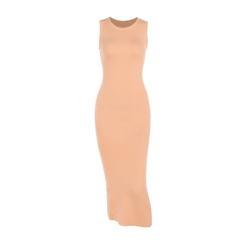 Sunset Glow Ribbed Midi Dress