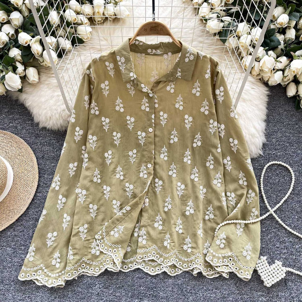 Sunflower Embroidery Shirt 🌻