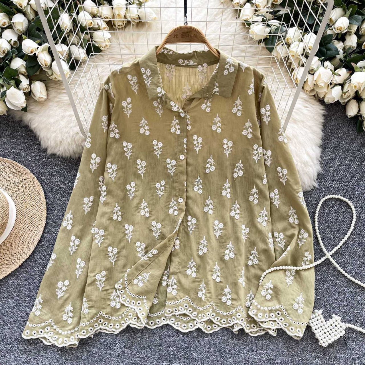 Sunflower Embroidery Shirt 🌻