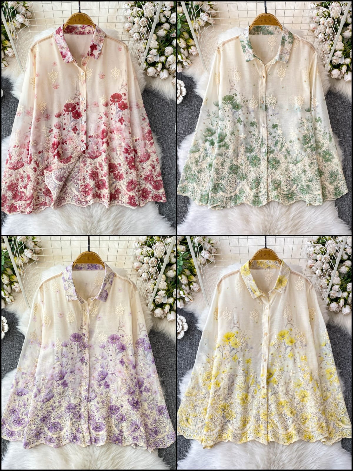 Elina Luxury Embroidery Shirt