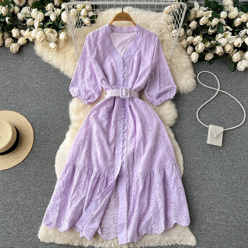 Winslow V-neck Puff Sleeve Dress