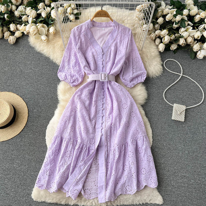 Winslow V-neck Puff Sleeve Dress