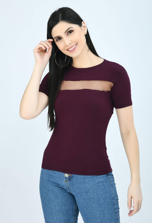 Airbiter Cotton Blend Solid Tops