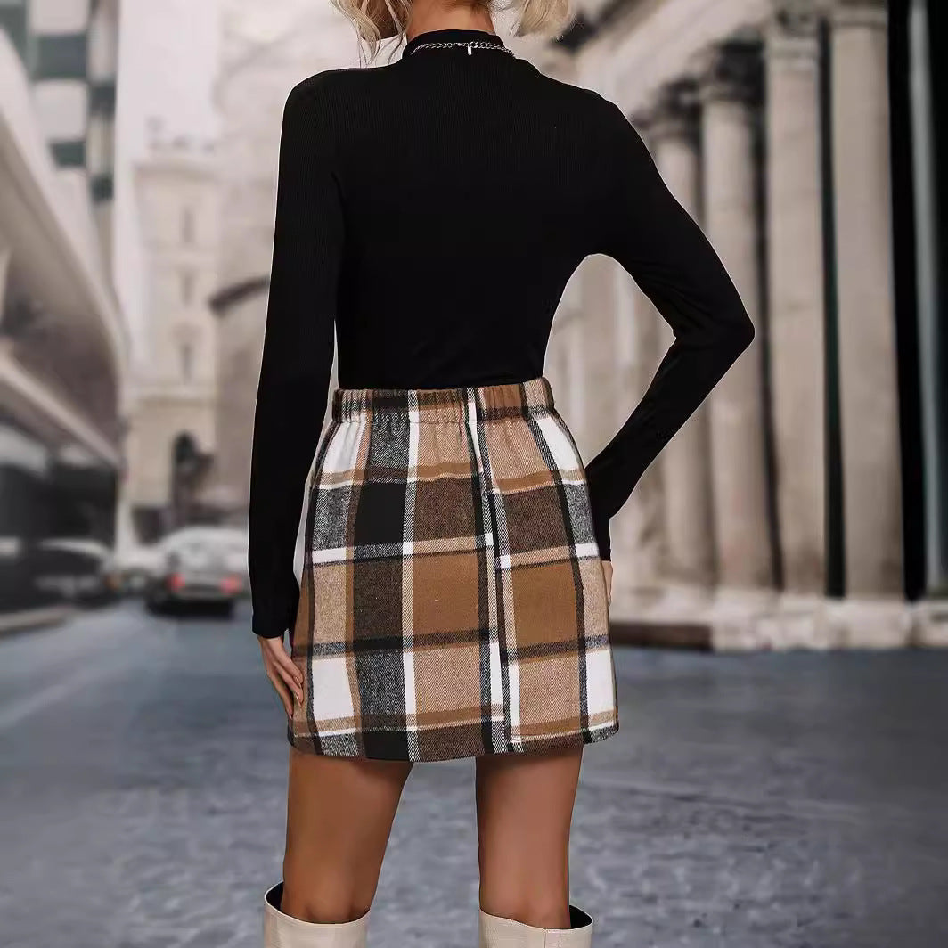 Hanna Autumn Check Skirt