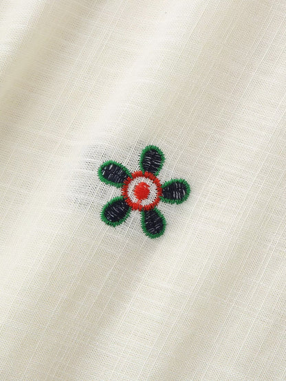 Jazzie Flower Embroidered linen co-ord