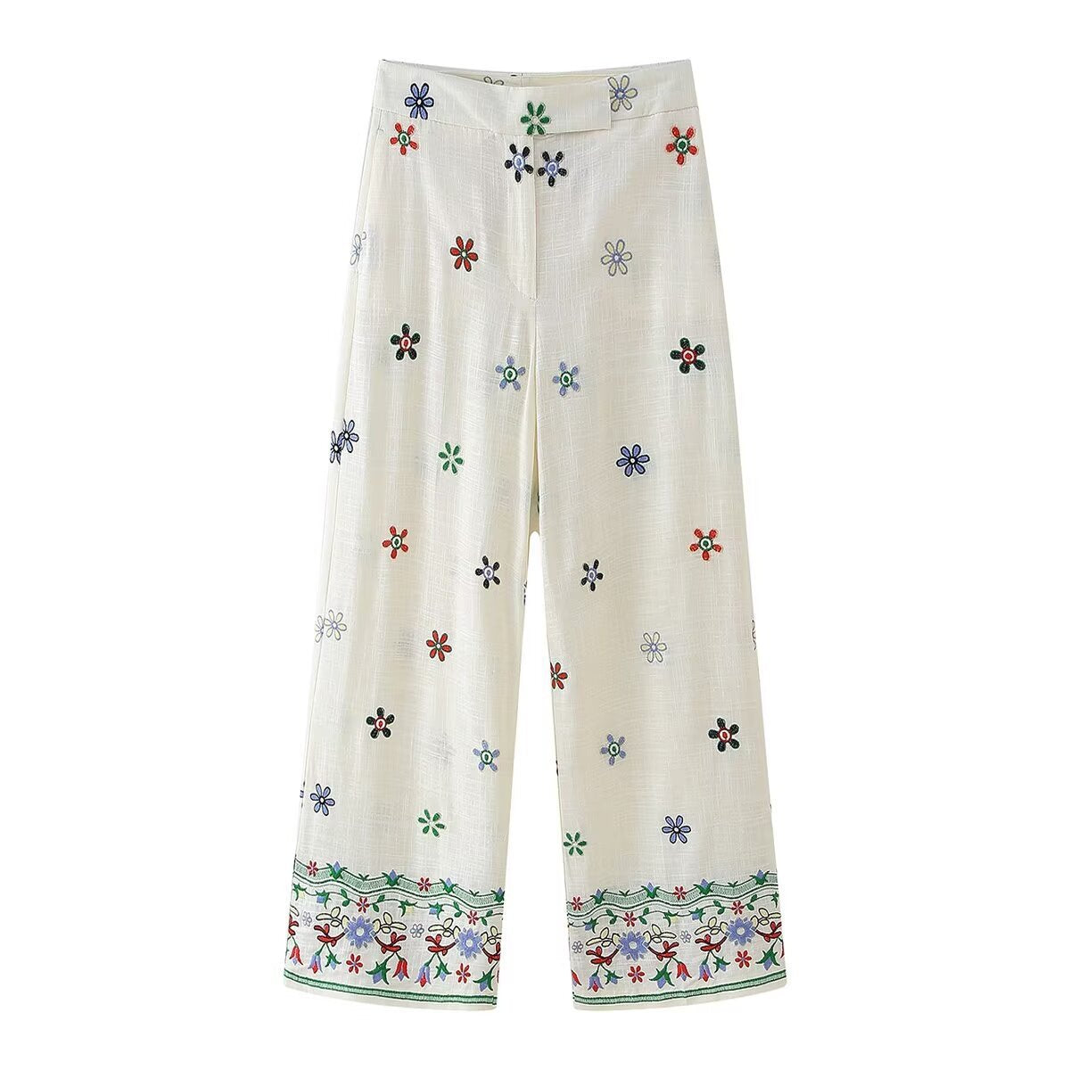 Jazzie Flower Embroidered linen co-ord
