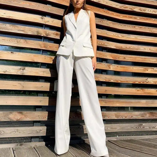 Ladyboss Suit Vest Wide Leg Pants