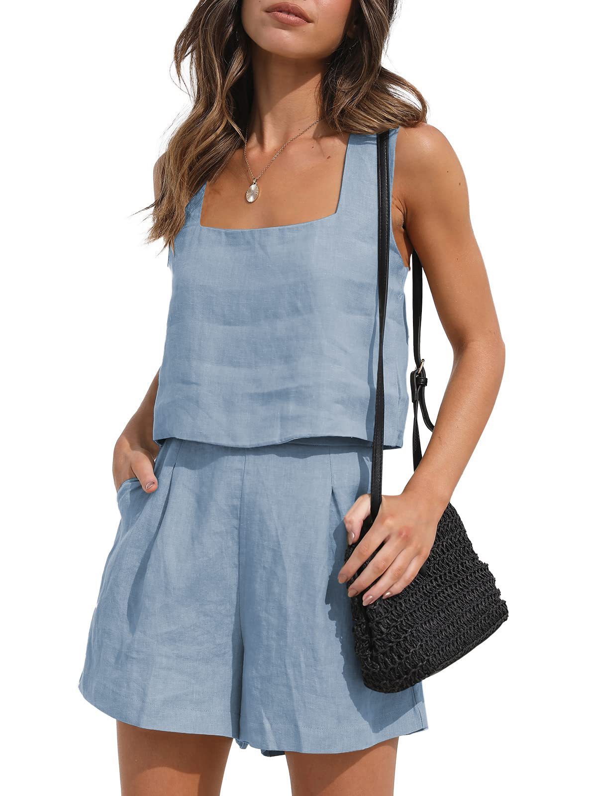 Lila Square Neck Co-ord