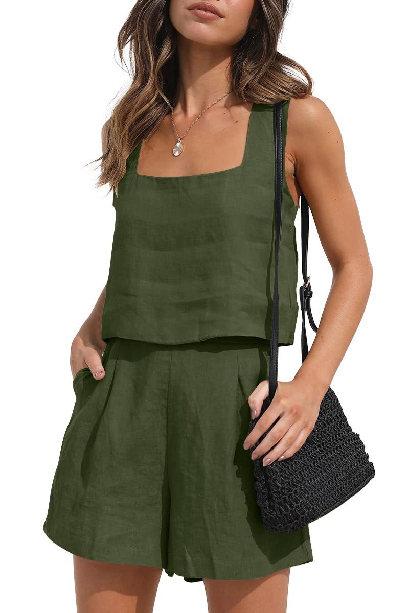 Lila Square Neck Co-ord