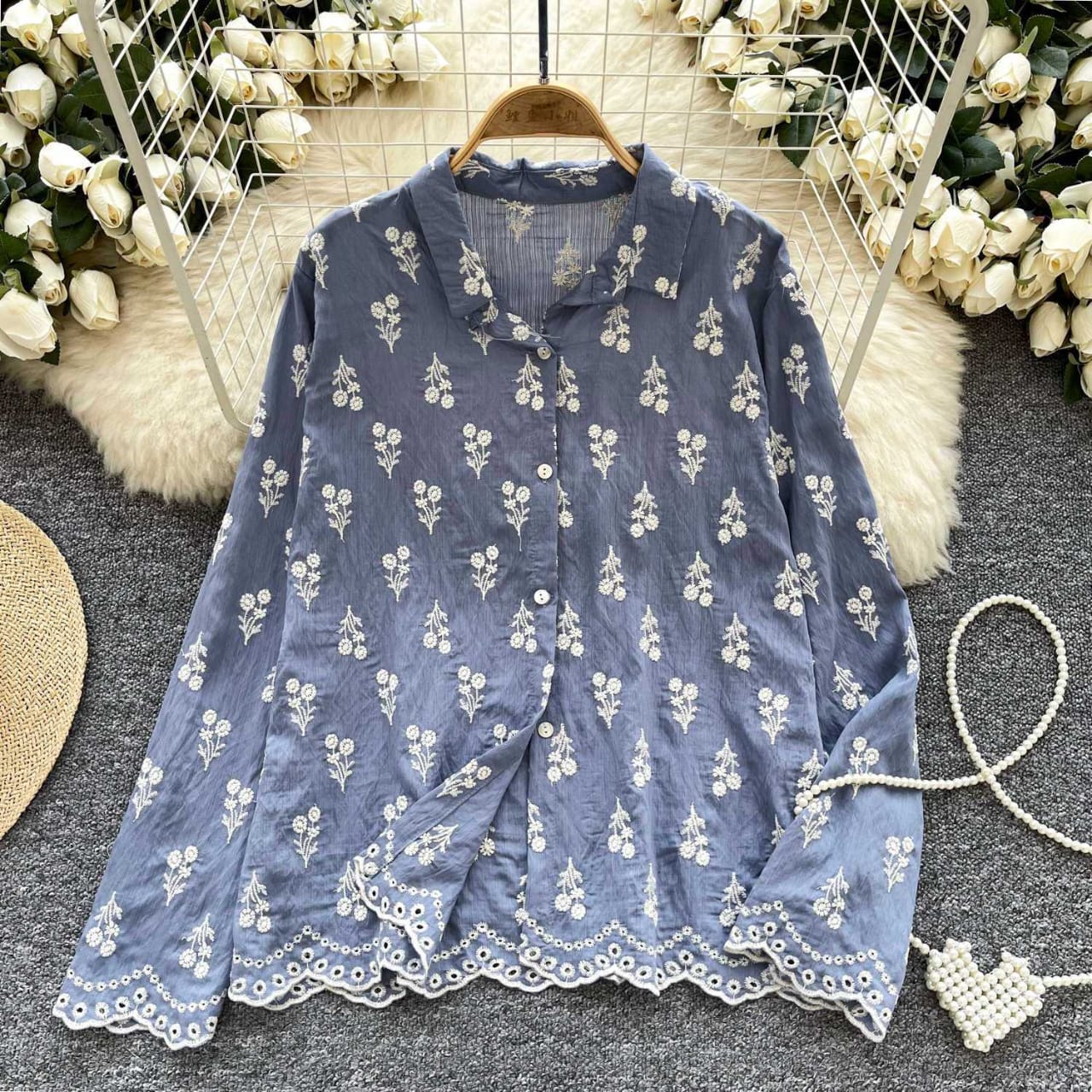 Sunflower Embroidery Shirt 🌻