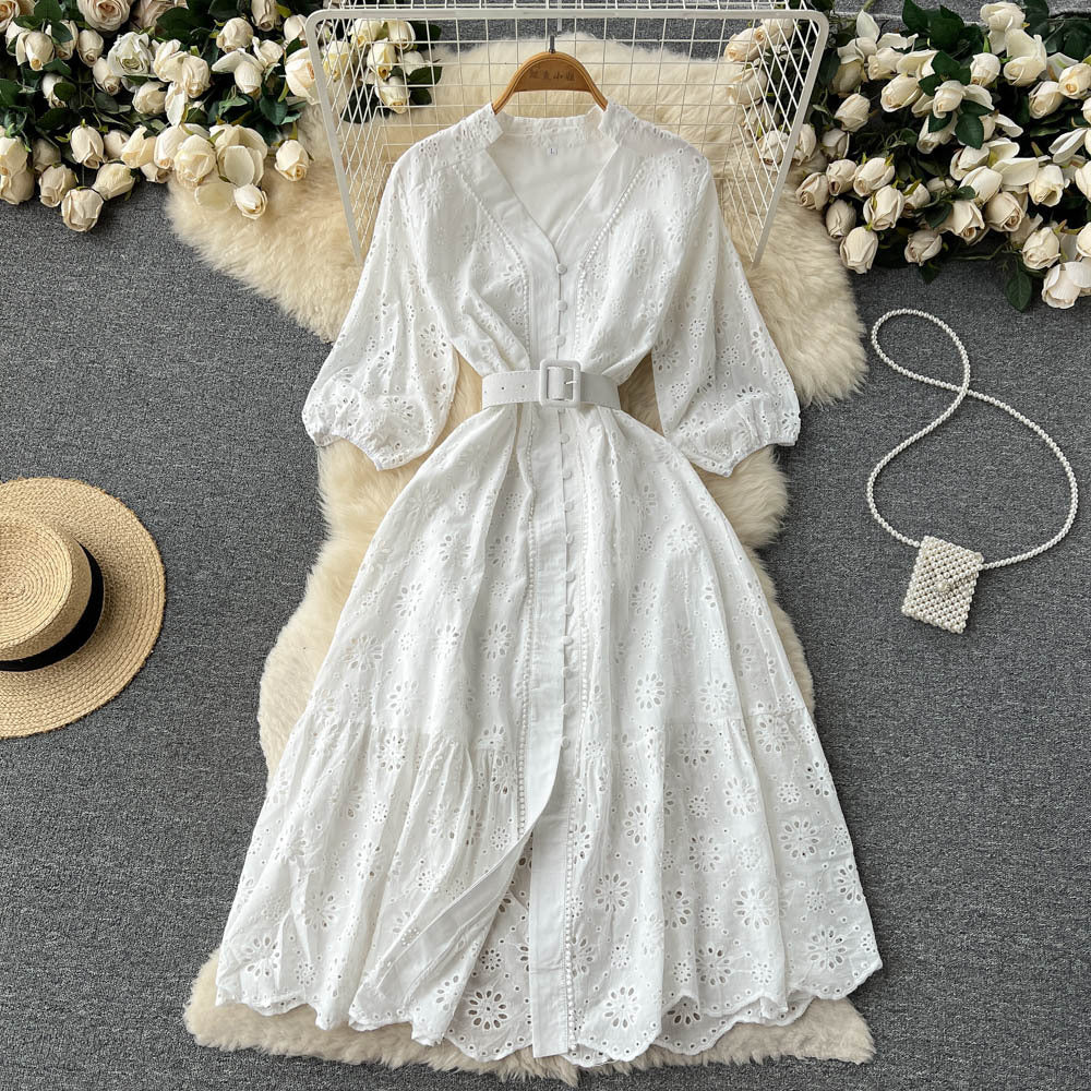 Winslow V-neck Puff Sleeve Dress