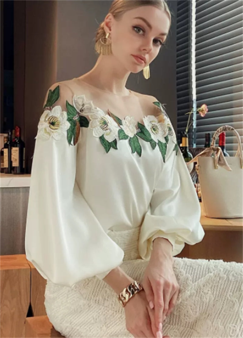 Hope Satin Embroidered Shirt