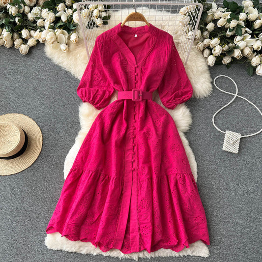 Winslow V-neck Puff Sleeve Dress