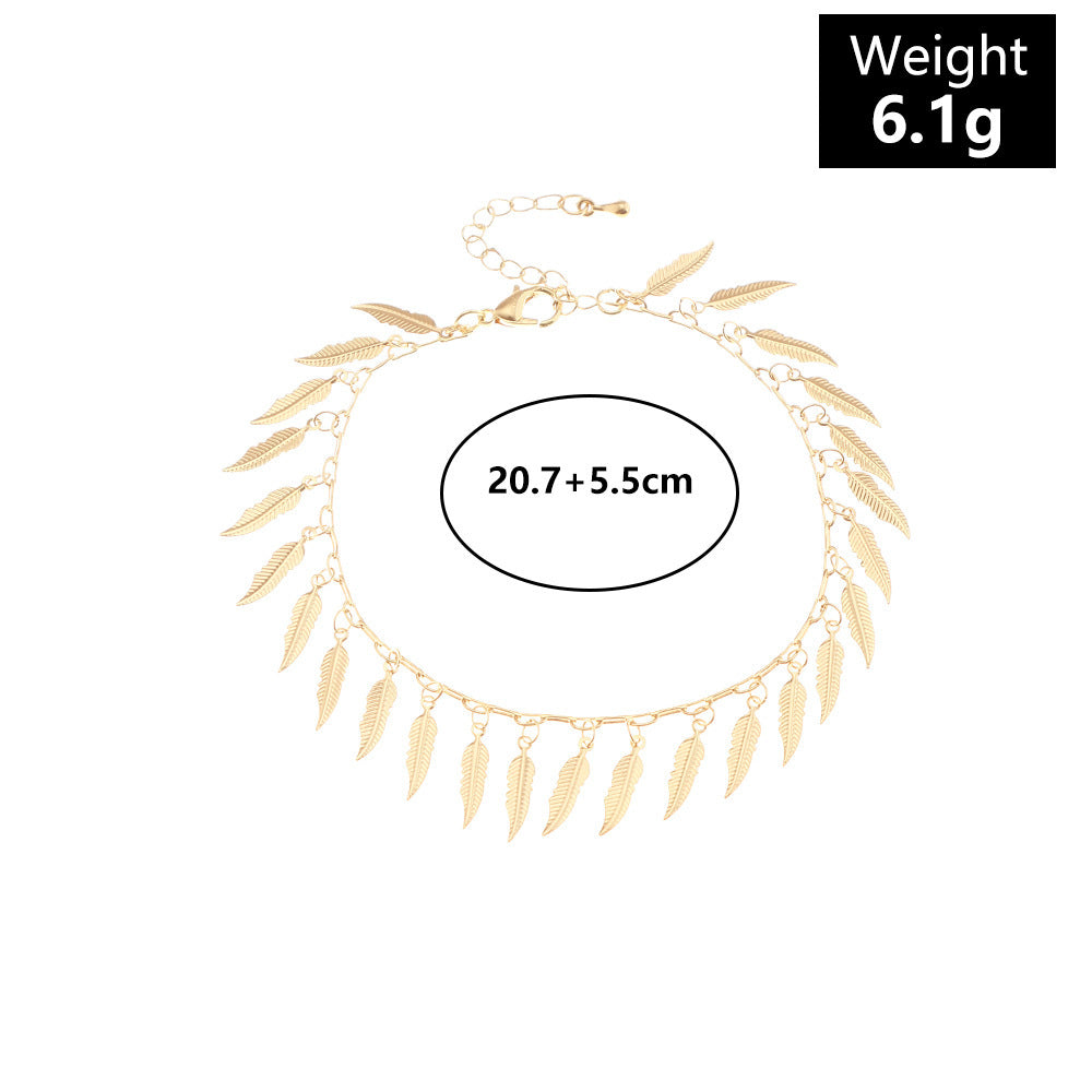 Shell Leaf Anklet