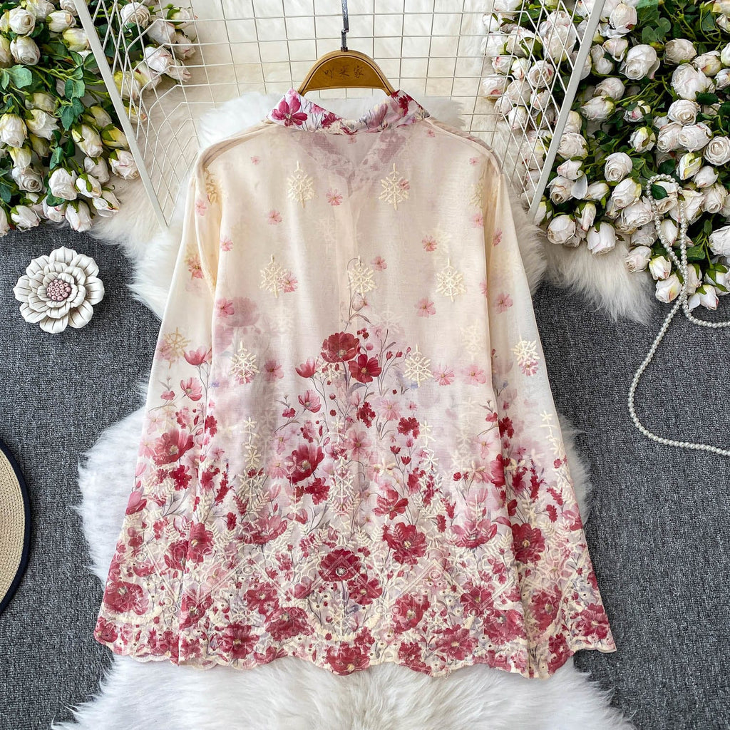 Elina Luxury Embroidery Shirt