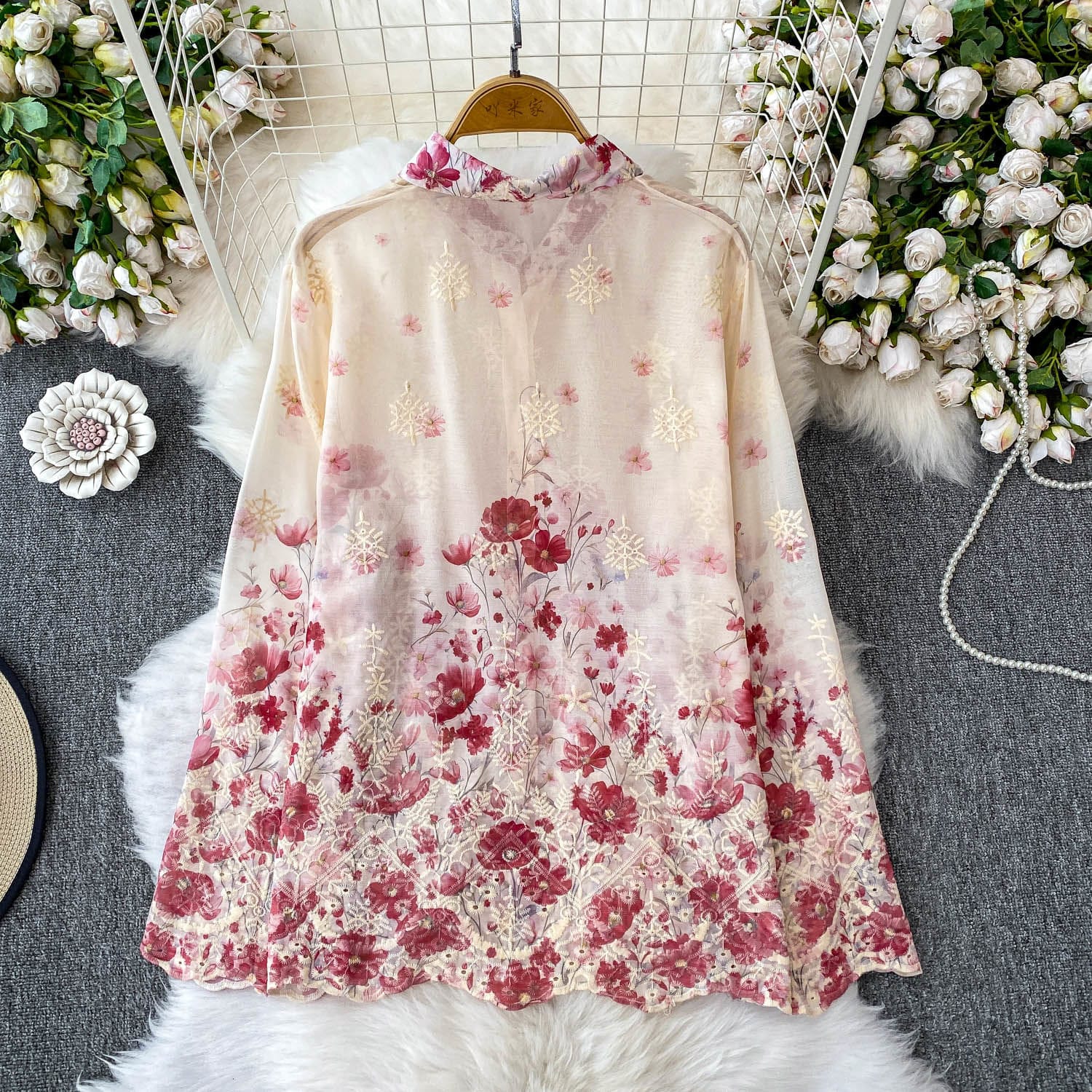 Elina Luxury Embroidery Shirt