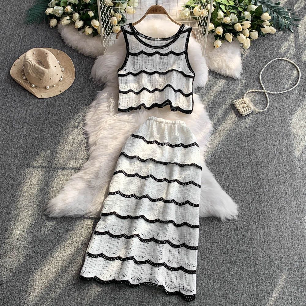 Tia Luxury Crochet Coord Set