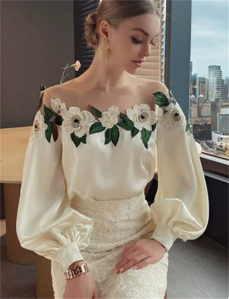 Hope Satin Embroidered Shirt