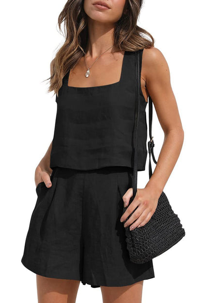 Lila Square Neck Co-ord