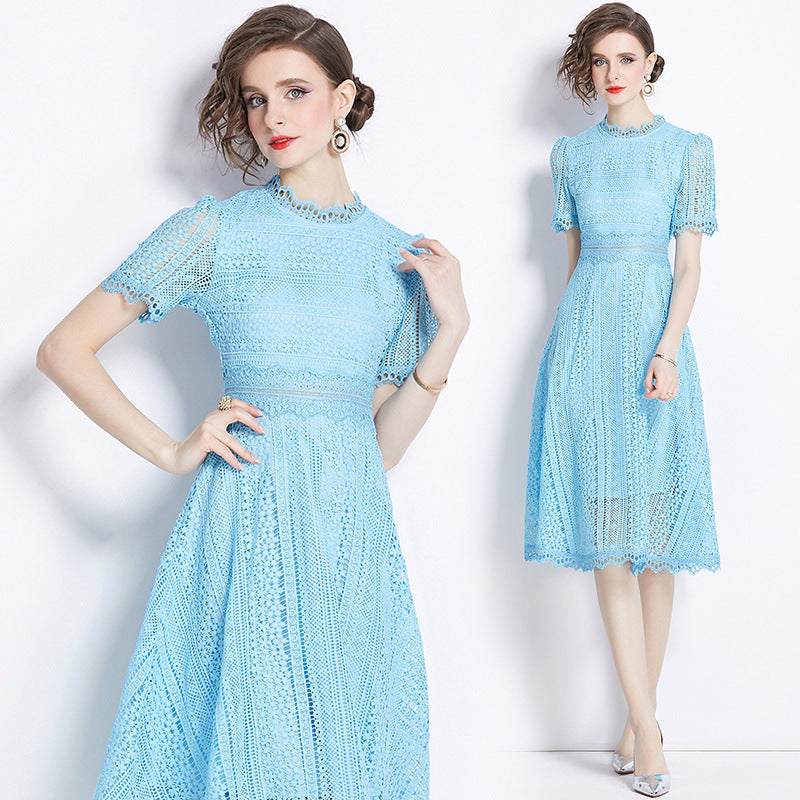 Lavinia french blue dress