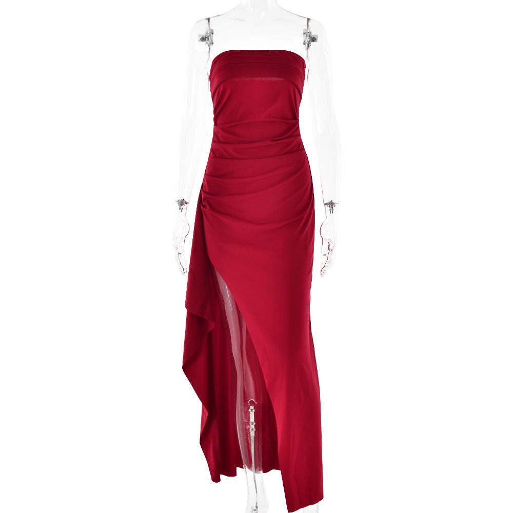 Irena Strapless Split Long Dress
