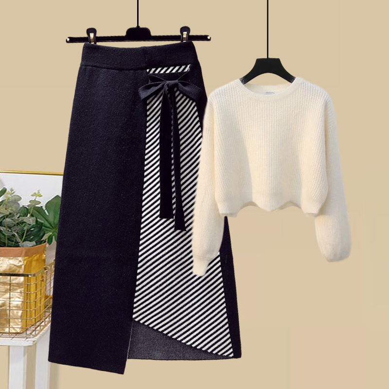 Madeleine Knitting Sweater Skirt Two-piece Set
