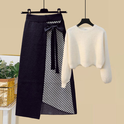 Madeleine Knitting Sweater Skirt Two-piece Set